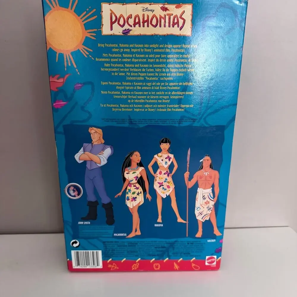 Vintage Disney Pocahontas Sun Colors Barbie Doll New 1995 Mattel Sealed